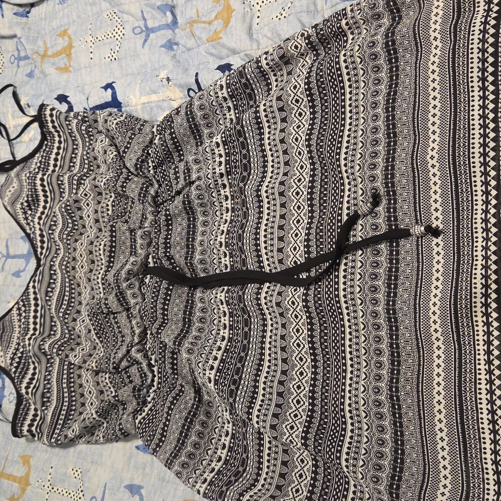 City Triangles Monochrome Geometric Dress